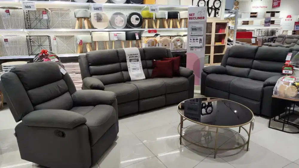 Promo murah sofa set recliner