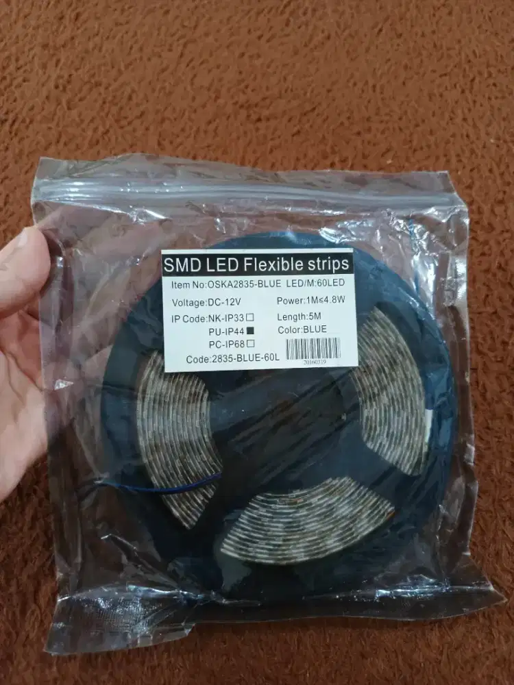 Lampu LED Strip Flexible 5meter Biru Baru