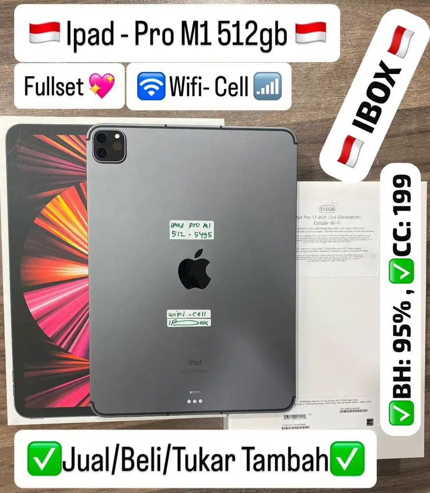 Ipad pro m1 512gb ex ibox bisa di cicil 0%