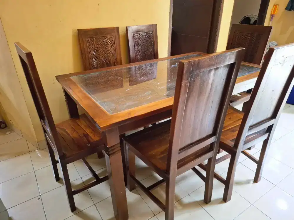Meja makan jati jepara murah meriah