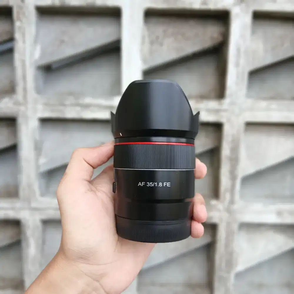 FIX FULLFRAME SAMYANG FE 35MM F1.8 BLACK MULUS FULLSETBOX FOR SONY