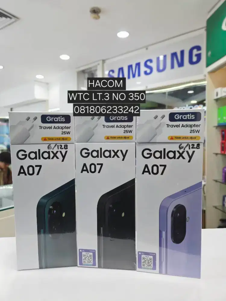 Samsung A07 6+6/128 baru Free banyak.bisa cod.bisa cicilan