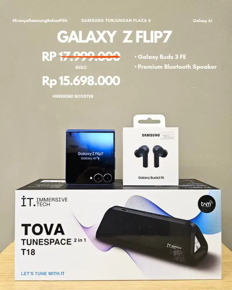 Samsung Galaxy Z Flip 7 Promo Weekend, cicilan 0? Bisa