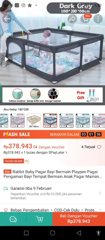 Box main bayi, tmpt bermain anka