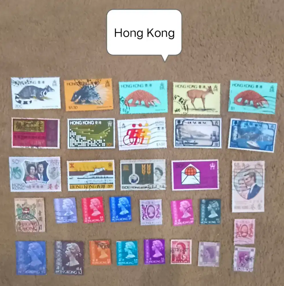 Perangko Kuno Hongkong, Singapore