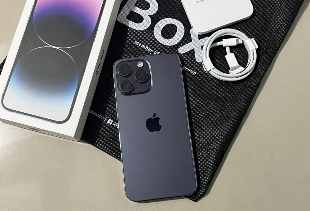 iPhone 14 Pro Max 256Gb Deep Purple iBox Mulus Like New Fullset Ori