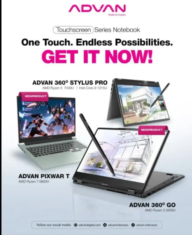 Ready Laptop Advan Pixwar berkualitas tinggi dan Promo di KLA komputer