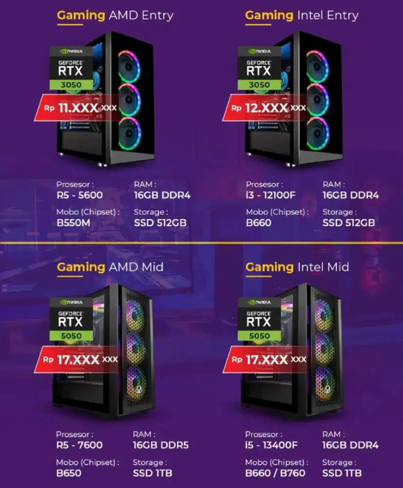 Ready juga PC Spesifikasi Gaming di KLA Komputer Mataram