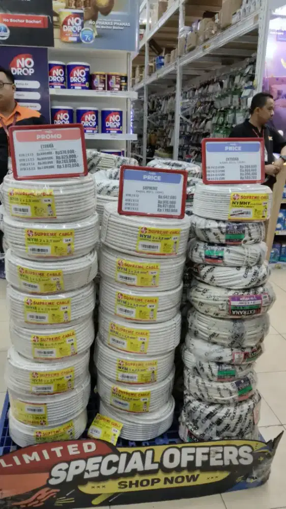 Kabel glondongan 50 meter merk ETERNA (NYM)