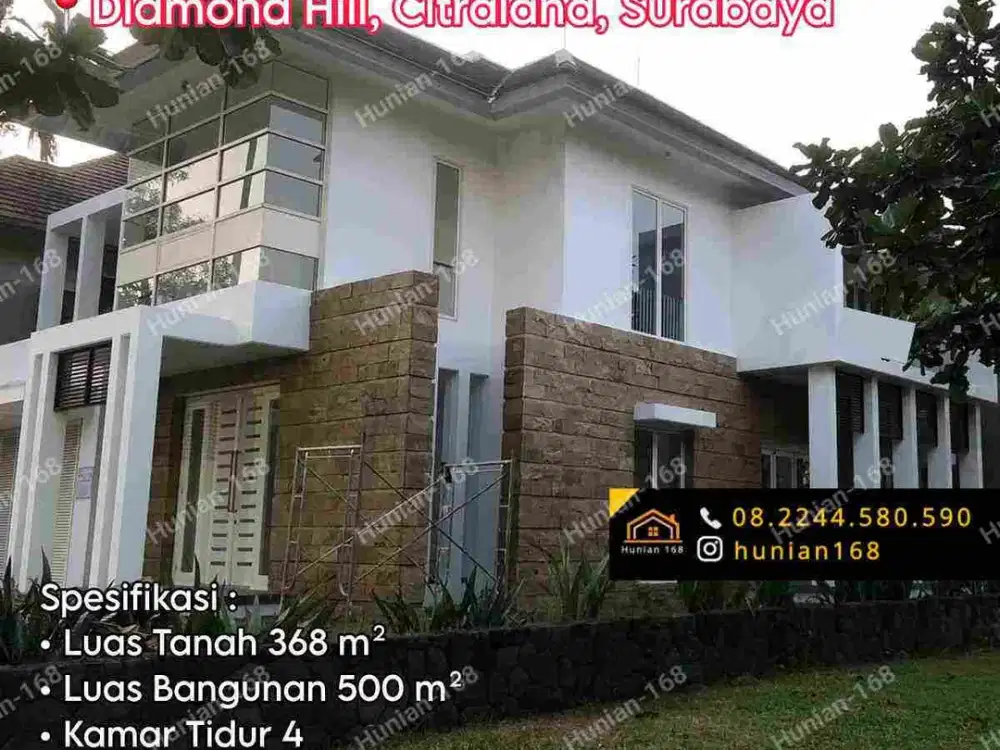 Rumah Baru Mewah Perumahan Citraland Surabaya Barat Cluster Diamond Hill Esplanade Park Waterfront Puncak Bukit Teluk Taman Selat Golf