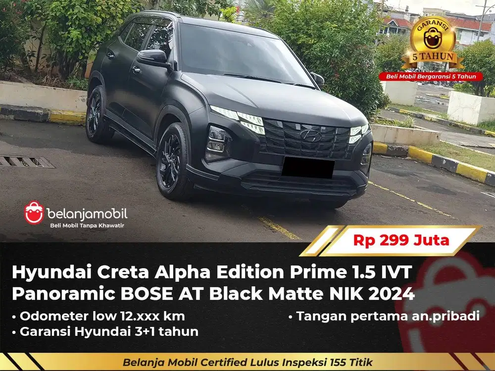 [ GARANSI 5TH ] Hyundai Creta Alpha Edition Prime 1.5 IVT 2024/2025