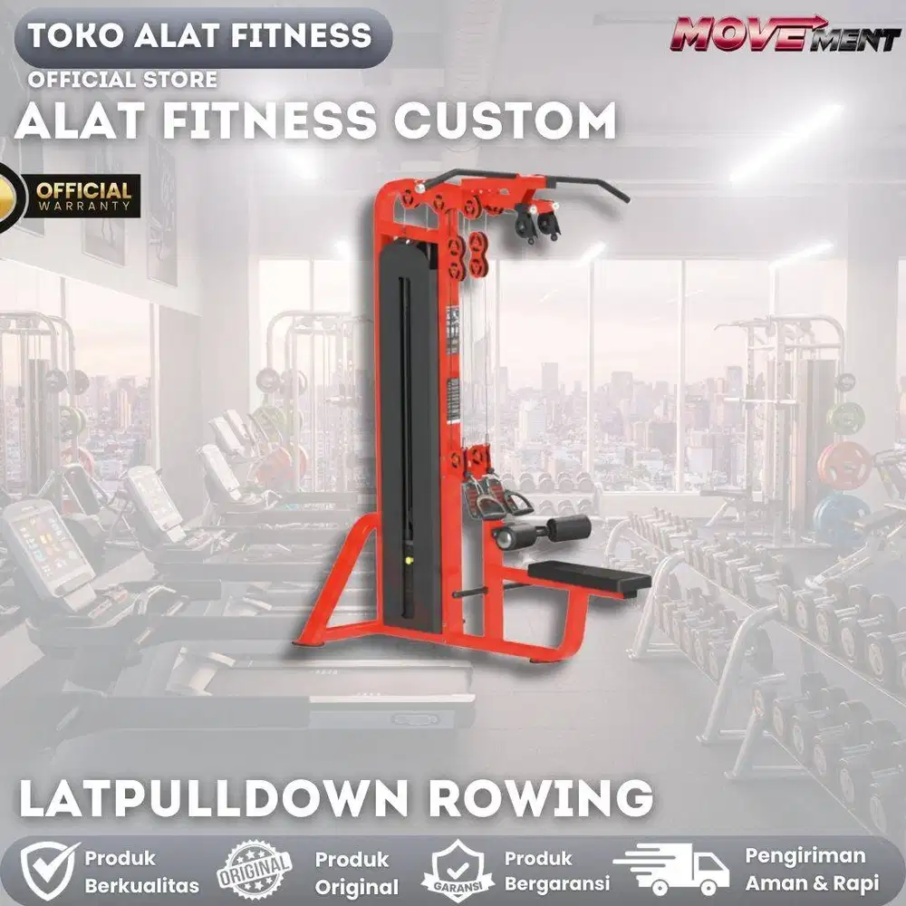 LATPULLDOWN ROWING ALAT FITNESS GYM CUSTOM KOMERSIL KUALITAS PREMIUM