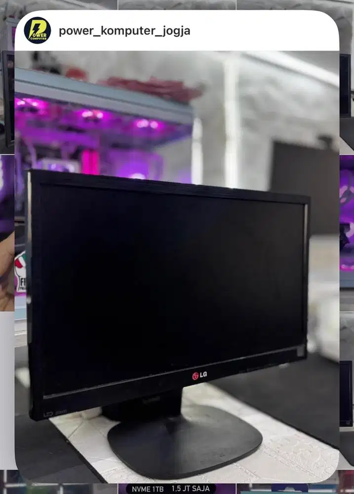 Ready 500 ribu Monitor LG 20 inch Lengkap Kabel Mulus Nominus Garansi