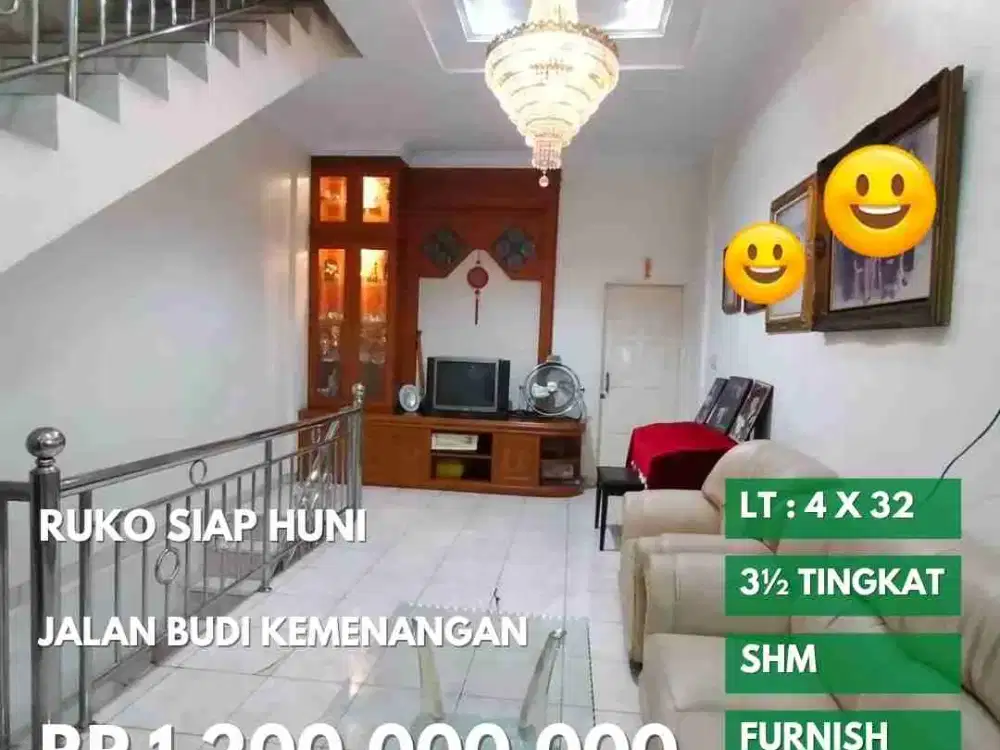 ruko siap huni jalan budi kemenangan daerah jemadi