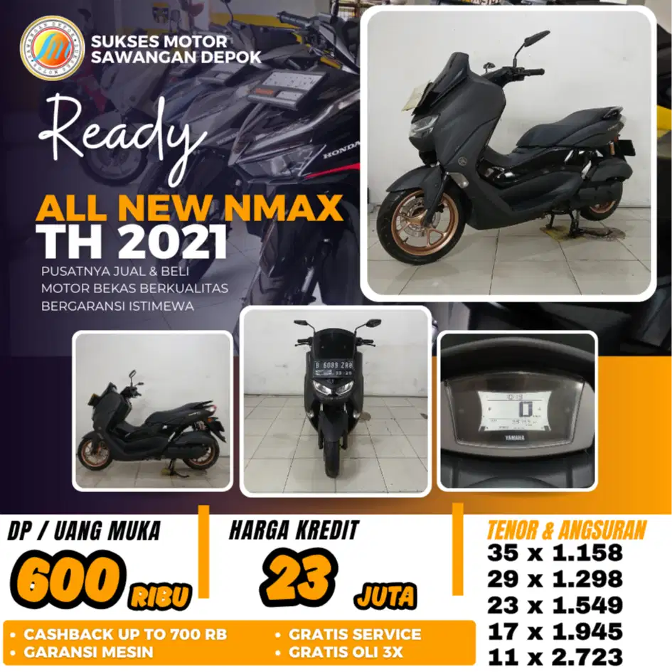 DP 600 BERGARANSI YAMAHA NMAX NEW TH 2021 UNIT MULUS ISTIMEWA