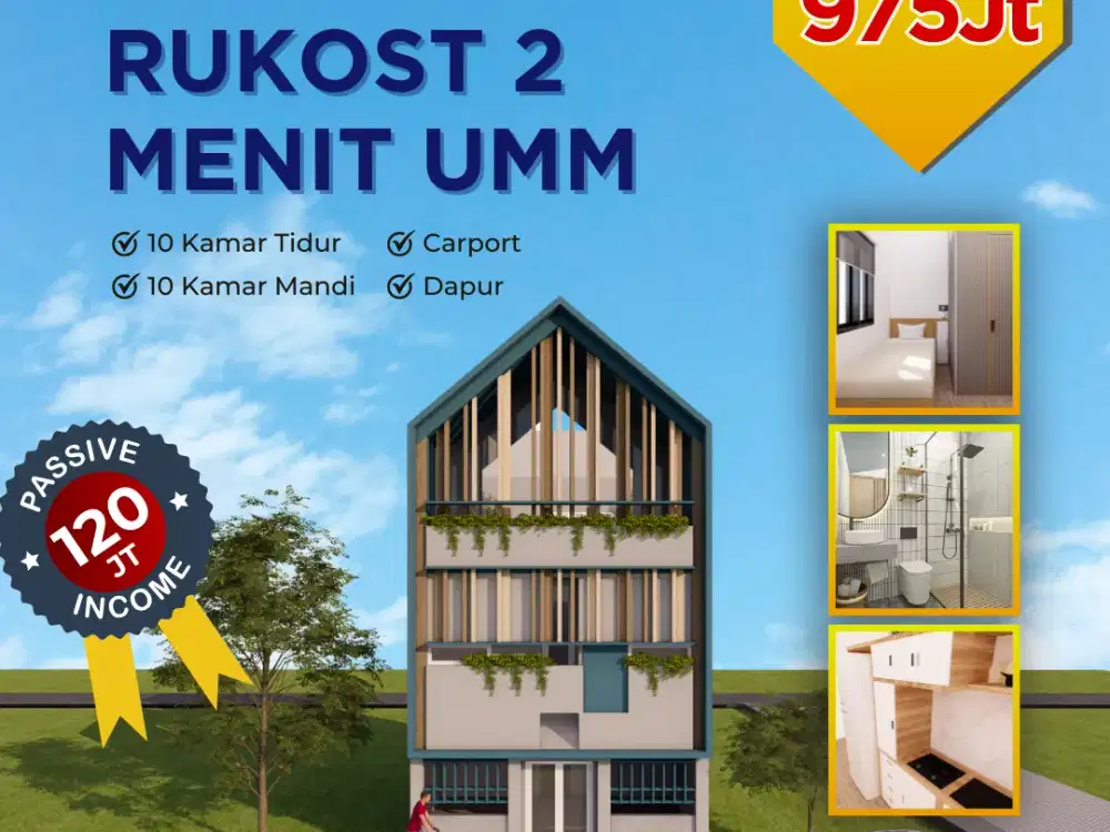 Dijual Rukost Eksklusif Kota malang Dekat Kampus Besar