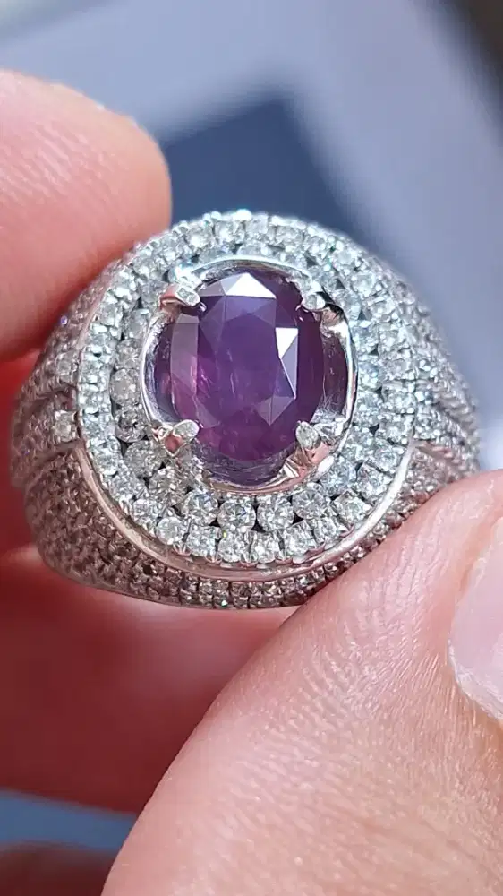 Natural purple sapphire