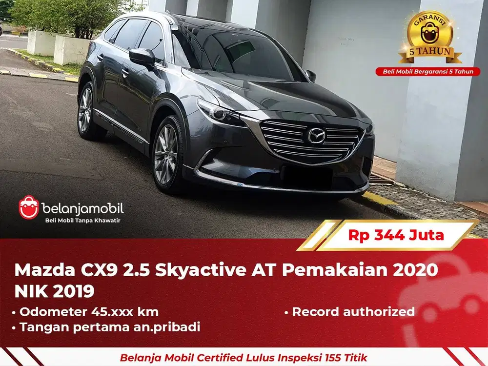 [ GARANSI 5TH ] Mazda CX9 CX-9 CX 9 2.5 Skyactive AT 2019/2020