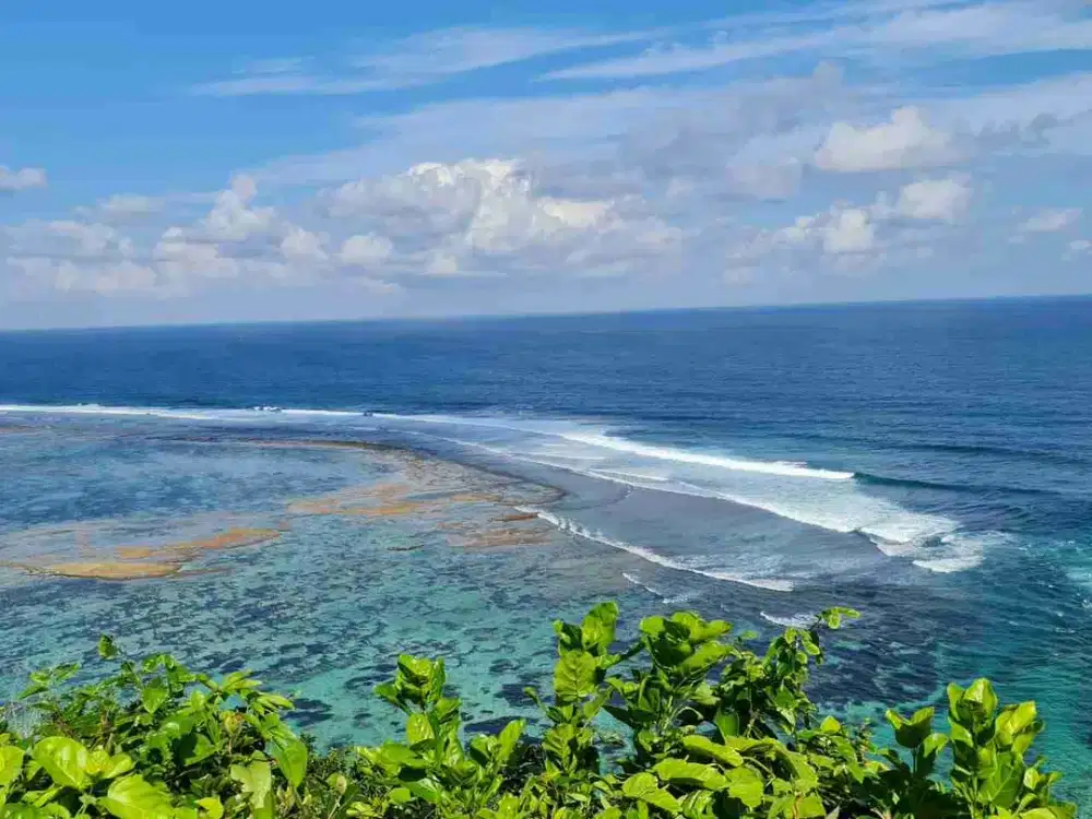 Rare Cliff front Land Ocean View and Sunset View in Ungasan Bali