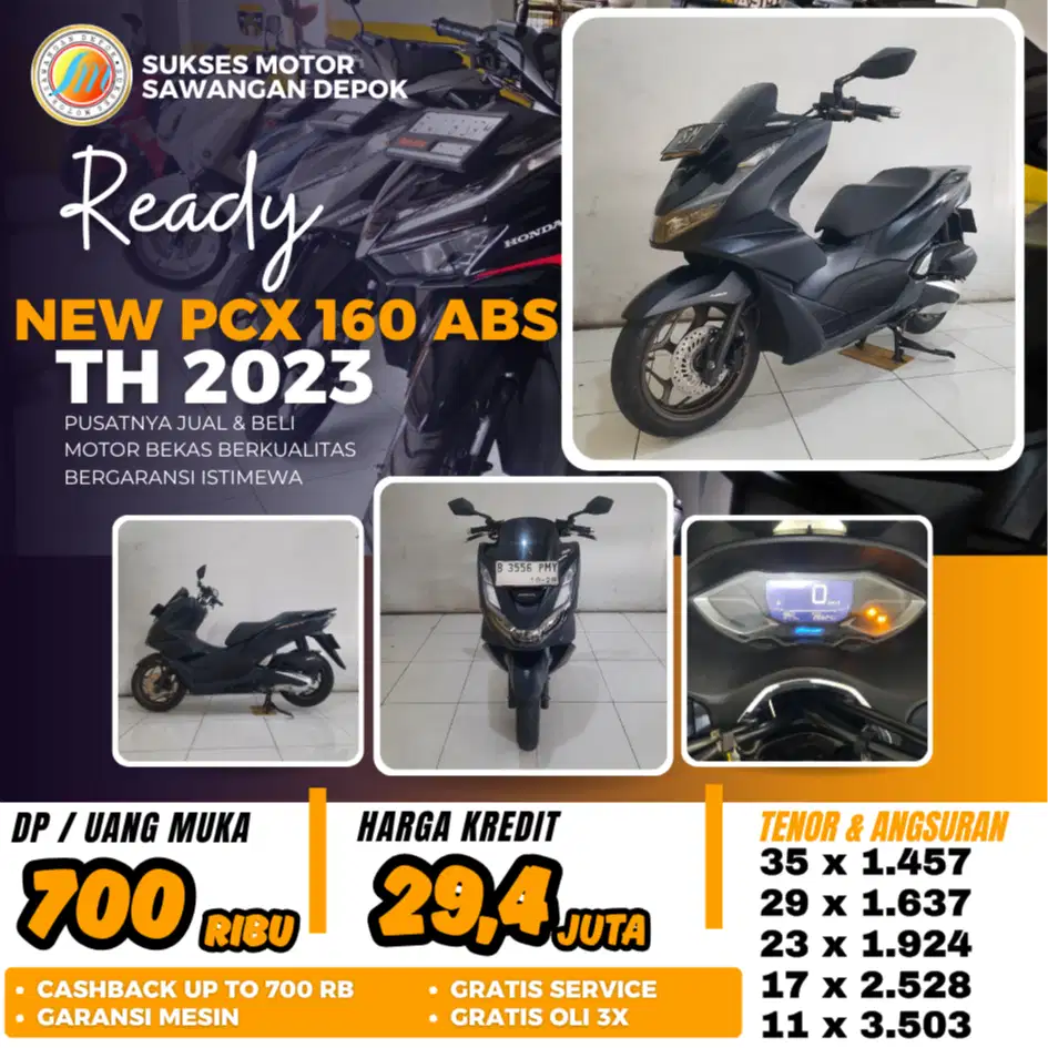 DP 700 BERGARANSI HONDA NEW PCX 160 ABS TH 2023 MULUS BISA KREDIT