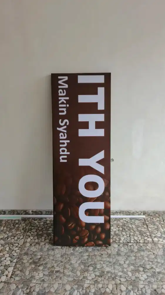 Plakat pigura mmt lipat cocok un jualan di cfd bisa dilipat coffeeshop