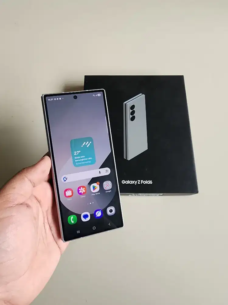 Samsung Z Fold 6 5G 12/256 SEIN Silver Resmi Indo Normal Murah