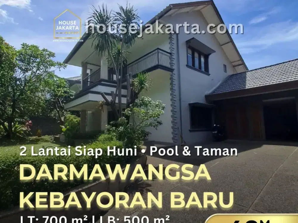 Prime Area Dharmawangsa – Rumah 2 Lantai dengan Taman Luas & Kolam Renang
