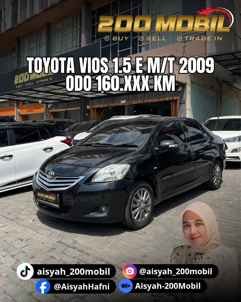 Toyota Vios 1.5 E M/T 2009 Bensin