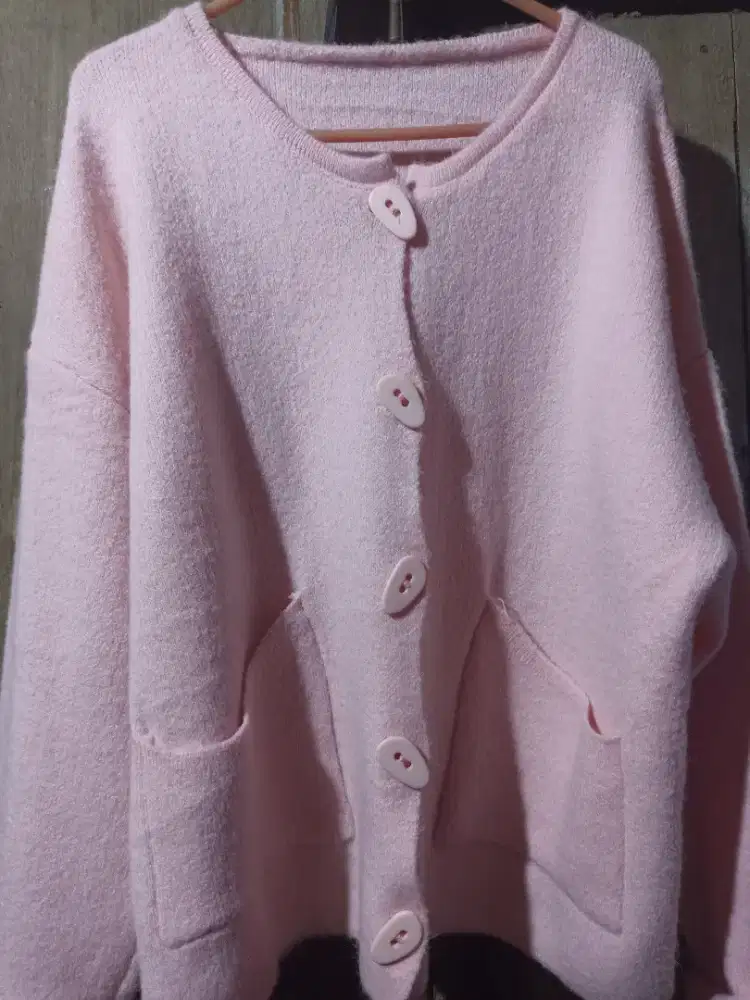 Cardigan pink baru