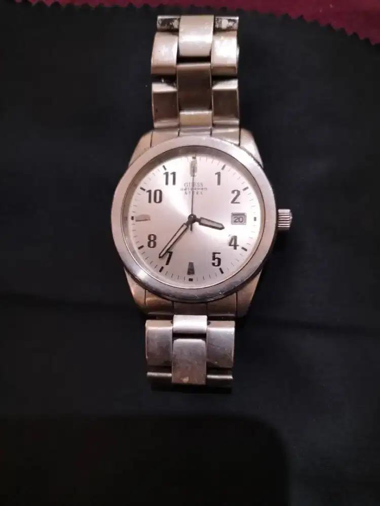 Jam Tangan Pria Guess Waterpro Steel Original