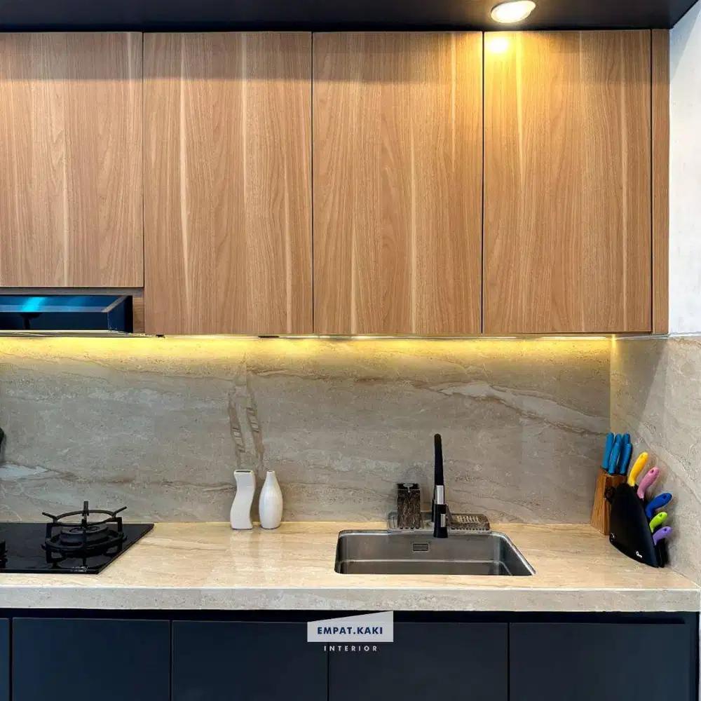 Kitchen Set Warm Tone Woody (Custom)