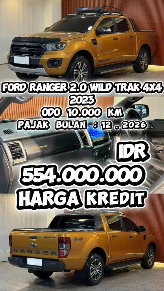 [ ODO 10.000 KM ] FORD RANGER WILD TRAK 2.0 4X4 DOUBLE CABIN AT 2023