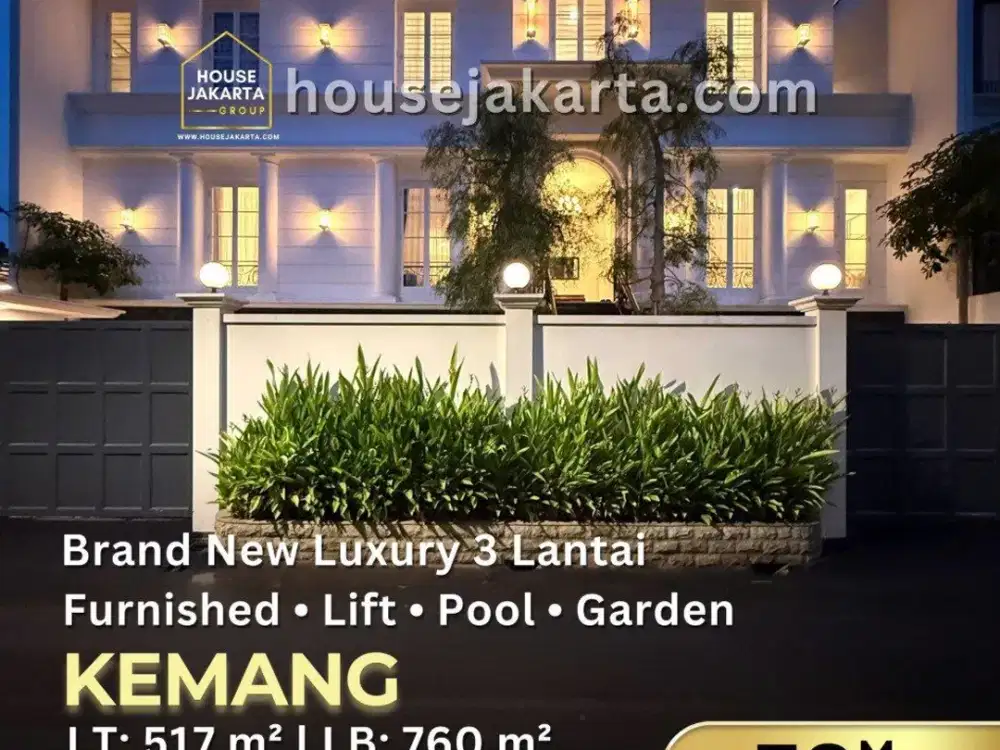 Rumah Mewah 3 Lantai di Kemang | Private Pool, Lift, Fully Furnished