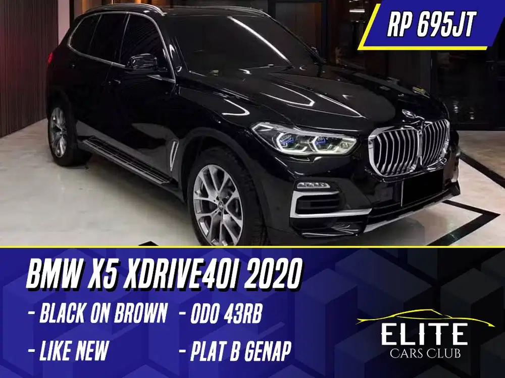 BMW X5 xDrive40i 2020 Black on Brown Hitam X 5 xDrive