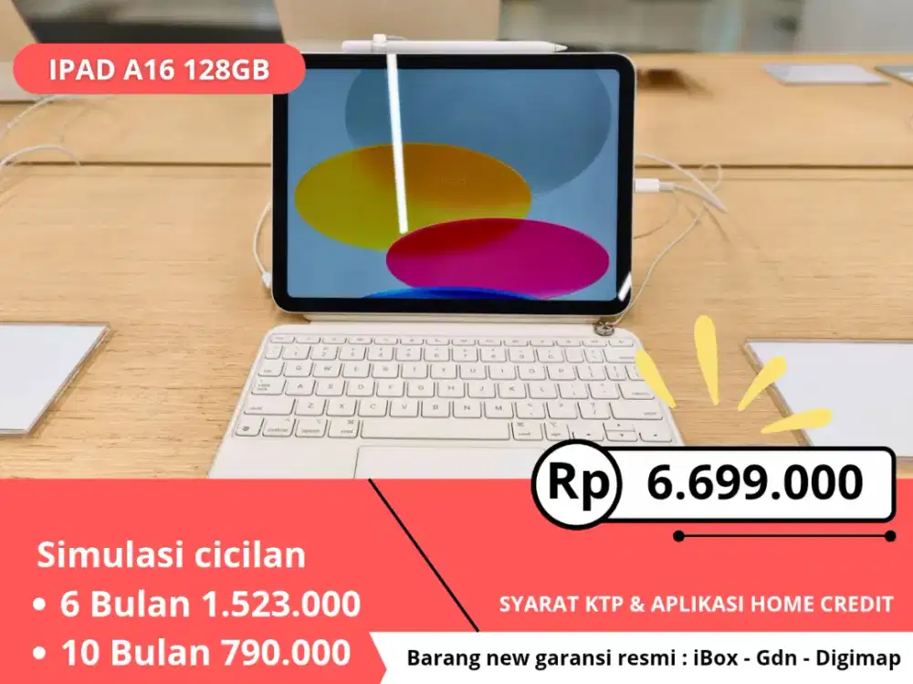 KREDIT IPAD A16 128GB SYARAT CUKUP KTP