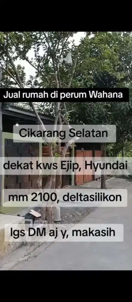 Jual rumah cash atau kpr / Cikarang Selatan