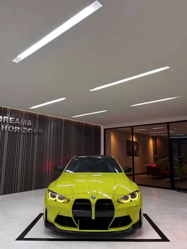 BMW M4 Competition Coupe 2024 NIK 2023 Yellow on Blue Black Kuning M4C