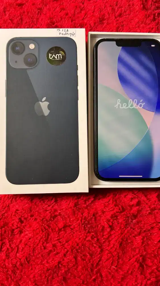 PAKET IPHONE 13 128GB EX IBOX + CHARGER U GREEN + 2 CHASING