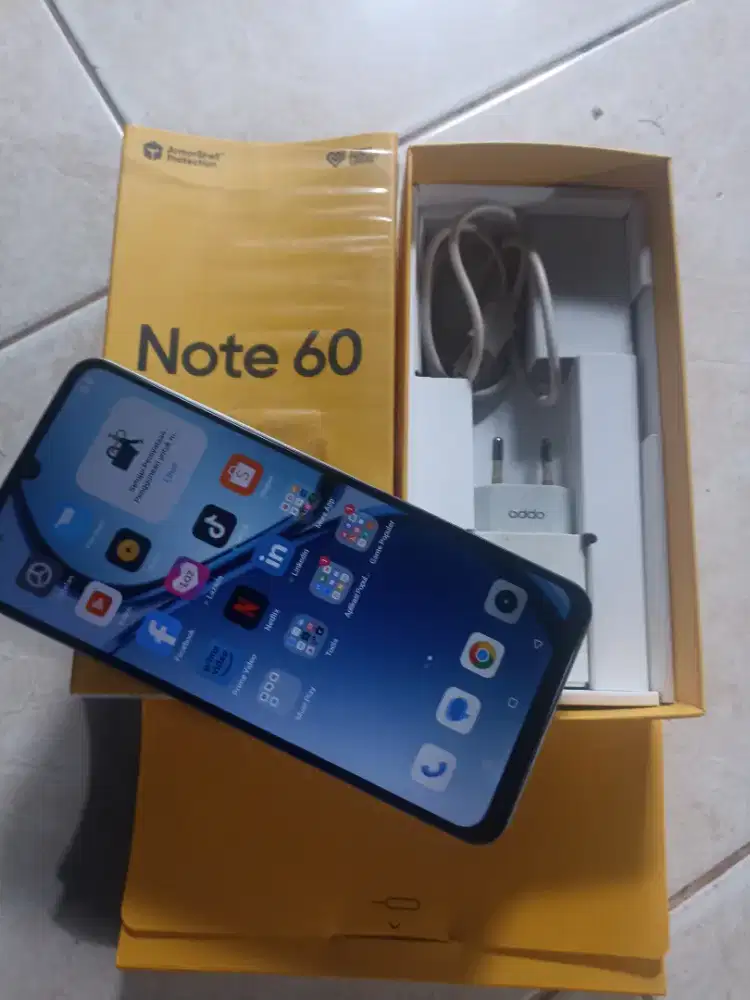 Realme note 60 ram 4/64 fullset bagus