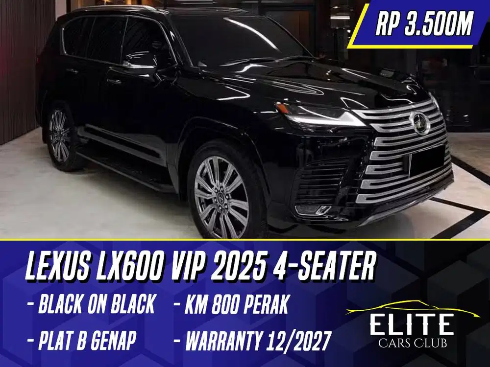 Lexus LX600 VIP 2025 NIK 2024 4 Seater Black Hitam LX 600 2+2