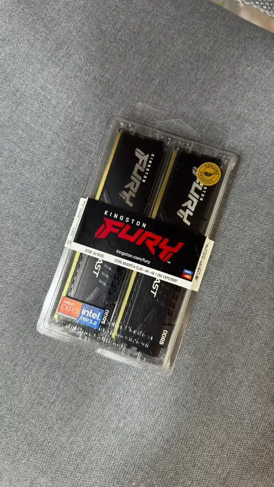 RAM Kingston Memory FURY Beast DDR5 32Gb (2x16Gb) 6000Mhz