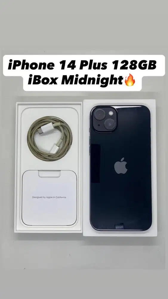 iPhone 14 Plus 128GB Resmi iBox Midnight