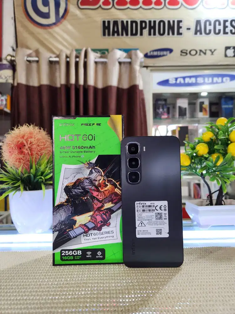 Infinix Hot 60i Ram (8+8) 16Gb/256Gb Fullset Mulus Ori 100% Bergaransi