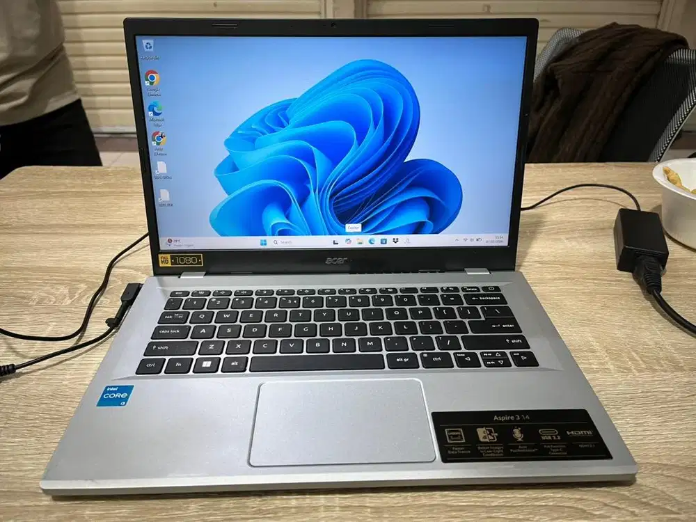 Laptop Acer Aspire 3 14inc 8/512gb unit charger