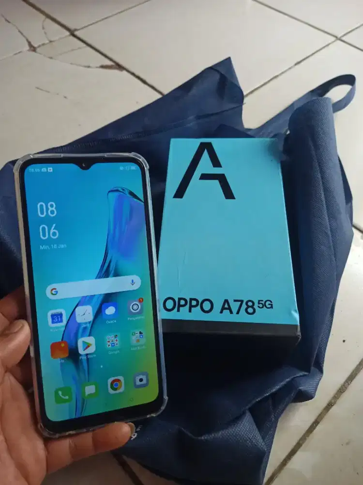 Bu dana ram 8/128 hp Oppo A78 fullset no minus 5G