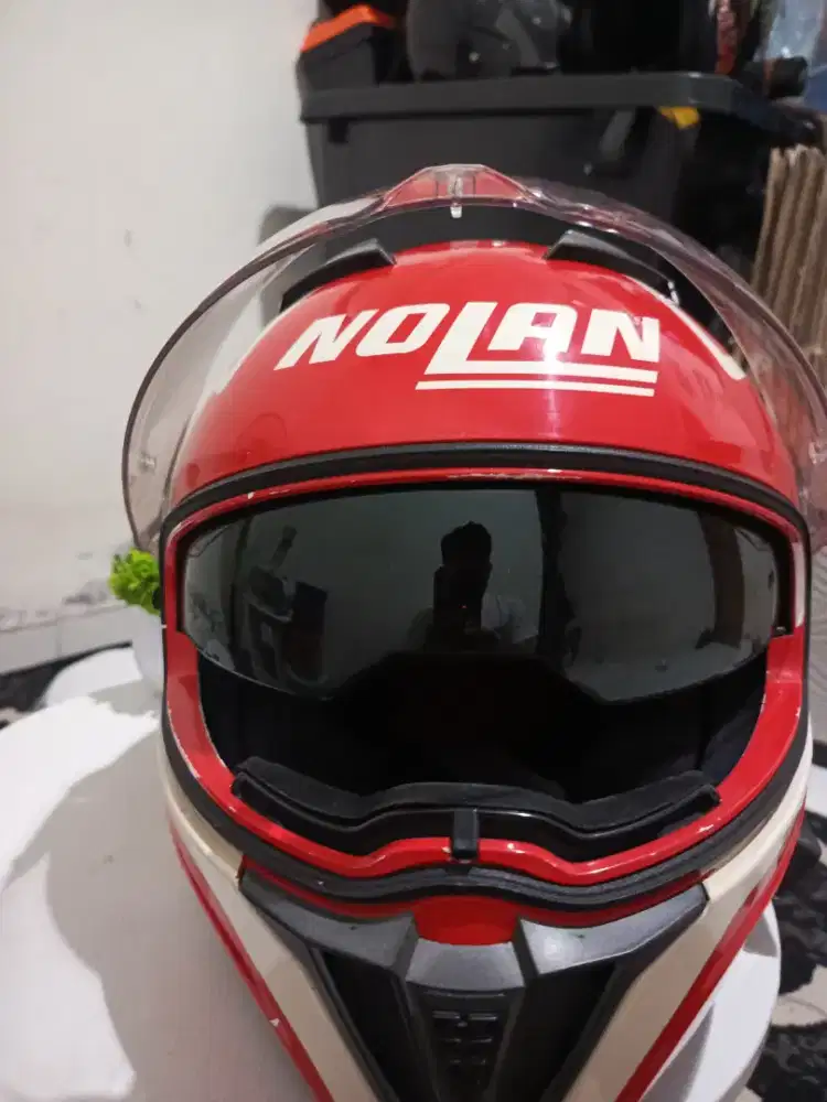 Dijual helm Nolan N86 double visor + intercom gearlec gx 10.
