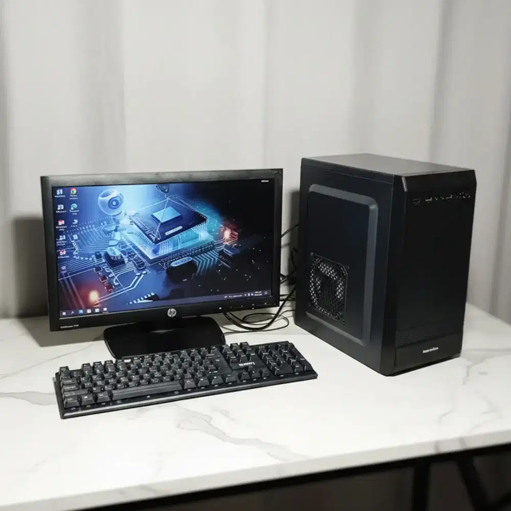 1set PC komputer lengkap tinggal pakai monitor 19inch bisa di antar