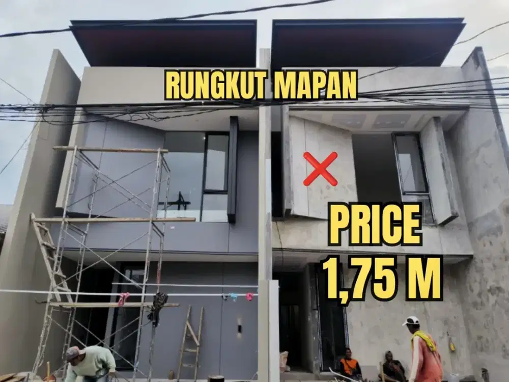 ‼️BARU GRESS‼️ RUMAH RUNGKUT MAPAN TENGAH KUALITAS PREMIUM MODERN MINIMALIS. DEKAT SUPERINDO, TEMPAT IBADAH, MERR, TOL, JUANDA, dsb