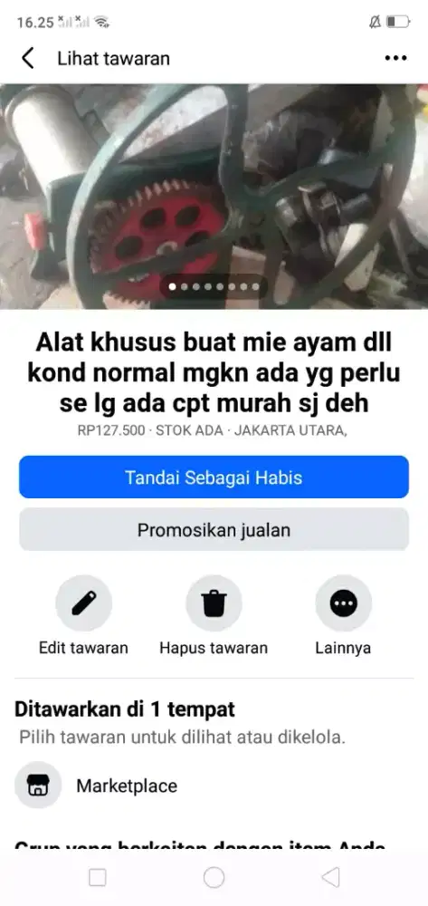 Mesin khusus buat mie ayam dll kond normal hrg terjangkau se lg adacpt