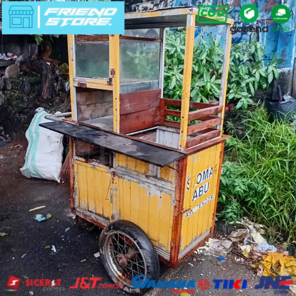 GEROBAK DAGANG FULL ALUMUNIUM KERANGKA BESI (SECOND)